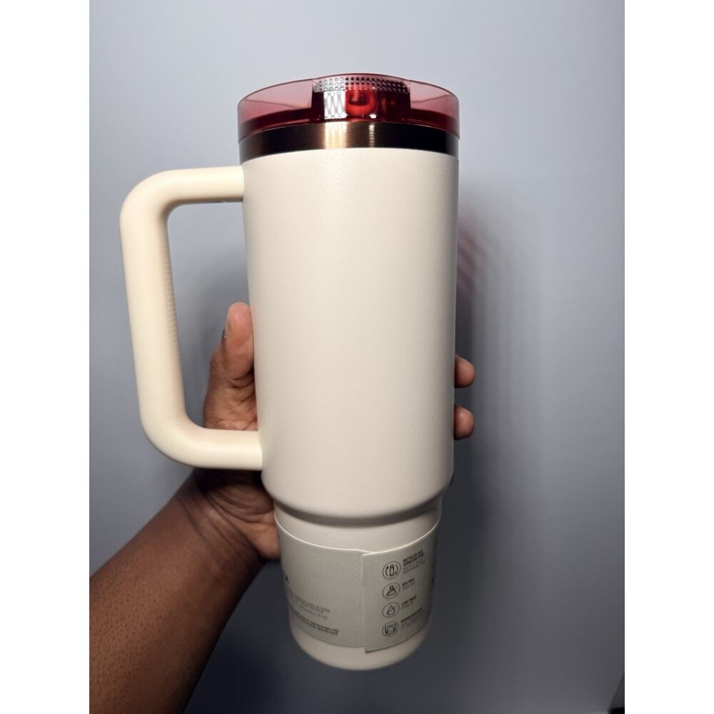 Stanley Oasis CREAM ROSE GOLD 30oz Protour Quencher Tumbler Flip Straw NWT NIB - Picture 4 of 6